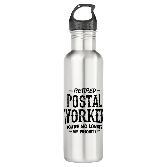 Postal Worker Retirement Mailman Funny Stainless Steel Water Bottle (Front)