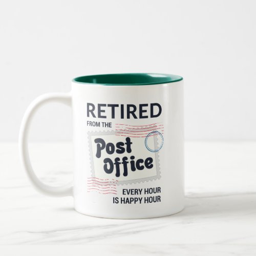 Postal Worker Retirement Mailman Funny Two_Tone Coffee Mug