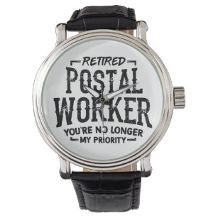 Postal Worker Retirement Mailman Funny Watch