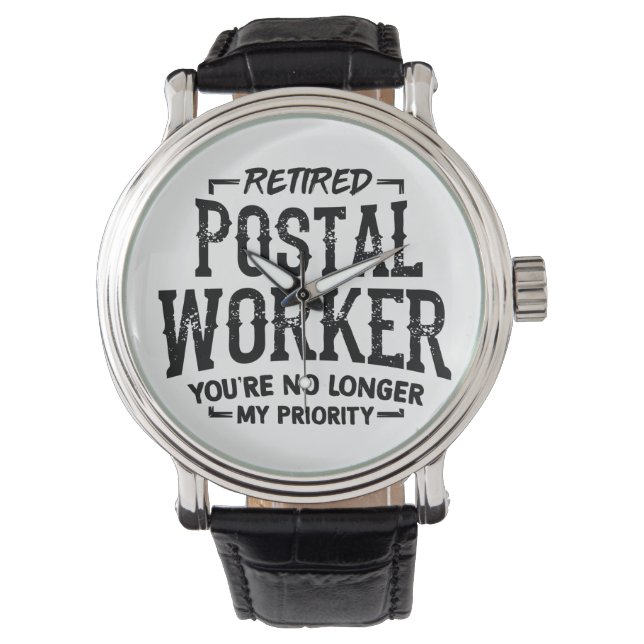 Postal Worker Retirement Mailman Funny Watch (Front)