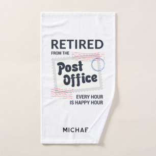 Postal Worker Retirement Mailman Keepsake Custom Hand Towel