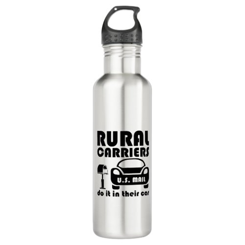 Postal Worker Rural Carriers Do It In Their Car Stainless Steel Water Bottle