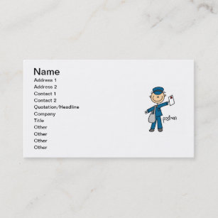 Postal Worker Stick Figure Business Card