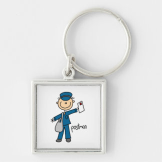 Postal Worker Stick Figure Keychain