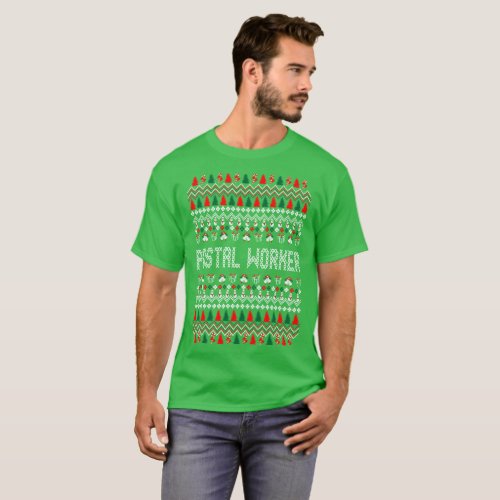 Postal Worker Ugly Christmas Sweater Tshirt