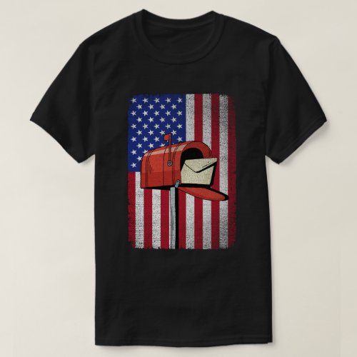 Postal Worker Vintage American Flag Postal Service T_Shirt