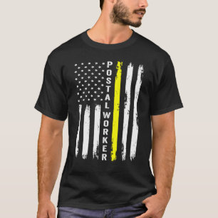 Postal Worker Vintage Usa American Flag Us Postal T-Shirt