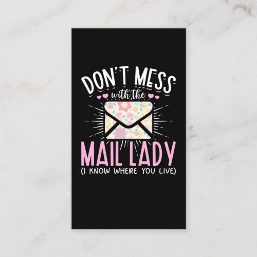 Postal Worker Wife Funny Mailman Woman Business Card