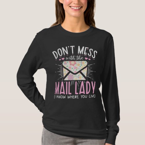 Postal Worker Wife Funny Mailman Woman T_Shirt