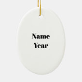 Postal Worker with Boxes Christmas Ornament (Back)