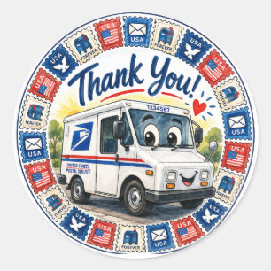 Postal Workers Appreciation Classic Round Sticker