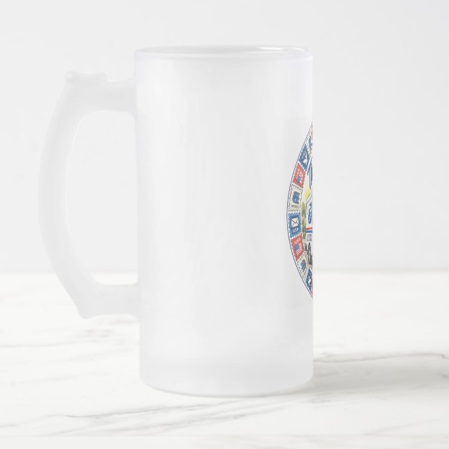 Postal Workers Appreciation  Frosted Glass Beer Mug (Left)