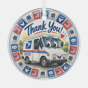 Postal Workers Appreciation  Glass Ornament