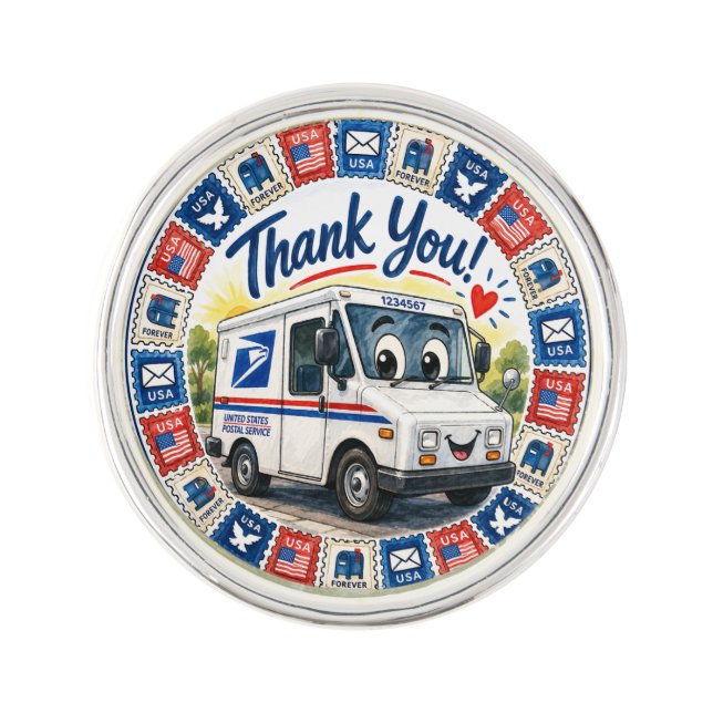 Postal Workers Appreciation  Lapel Pin (Front)