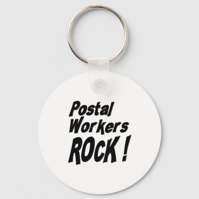 Postal Workers Rock! Keychain (Front)