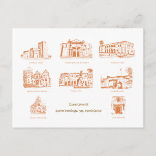 Postal Zona Colonial, Santo Domingo, Rep. Dom. Postcard