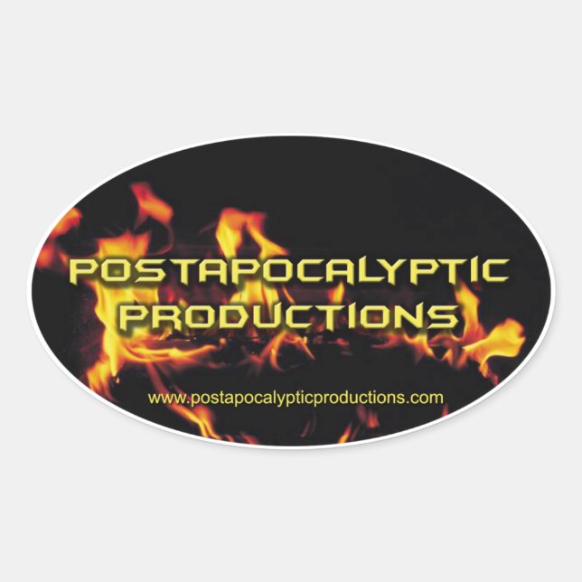 Postapocalyptic Productions Oval Sticker (Front)