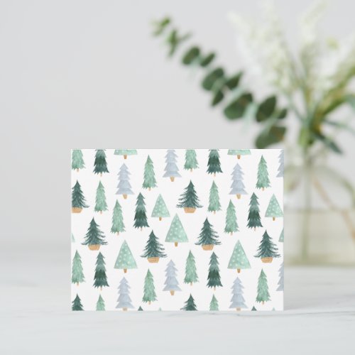 Postcard 108 x 142 cm _ Christmas Trees Briefk