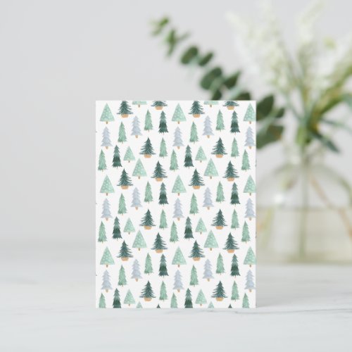 Postcard 108 x 14 cm _ Christmas Trees