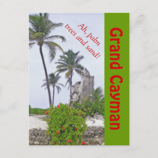 POSTCARD,"AH, PALM TREES & SAND" /GRAND CAYMAN POSTCARD