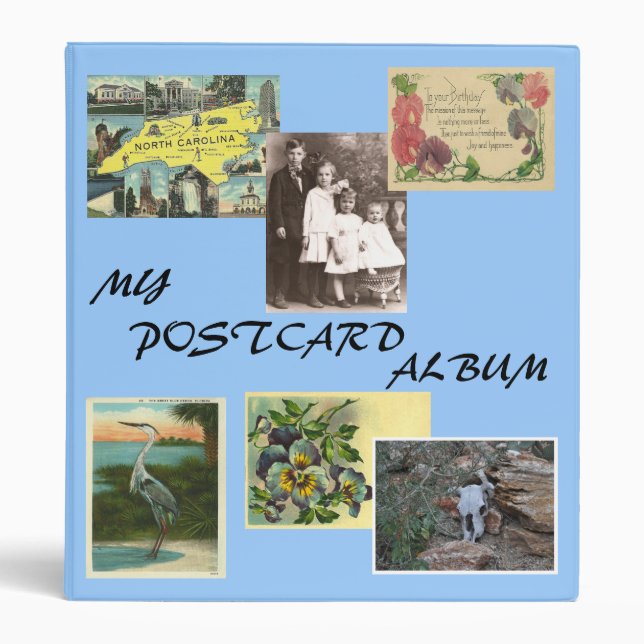 Postcard Album 3 Ring Binder | Zazzle