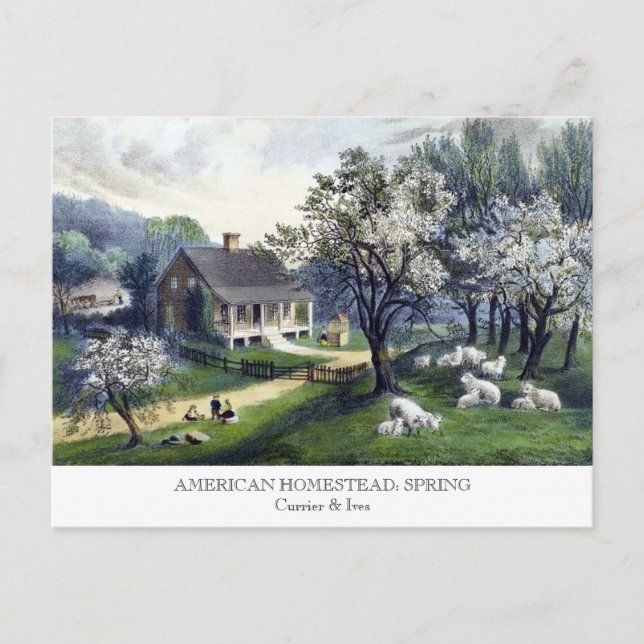 Postcard - AMERICAN HOMESTEAD: Spring (Front)
