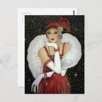 Postcard - Art Deco Christmas | Zazzle