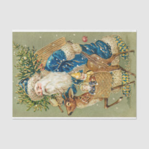 Postcard Art Santa Santa Clause St Nick Nicholas Tissue Paper