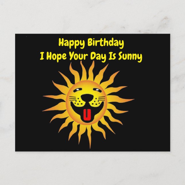 Postcard Baby Happy Birthday Sunshine (Front)