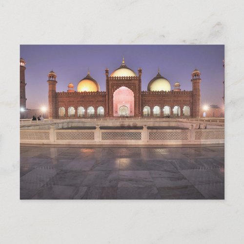 Postcard Badshahi Mosque in Lahore Pakistan