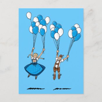 Postcard Balloons Beer Festival Couple by frankramspott at Zazzle