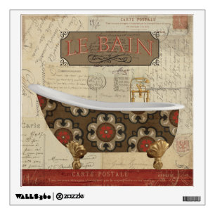 Postcard Bath Wall Sticker