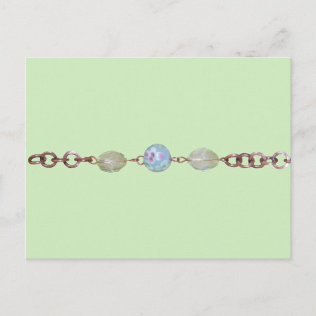 Postcard - Beads and Copper Chain (Front)