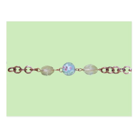 Postcard - Beads and Copper Chain