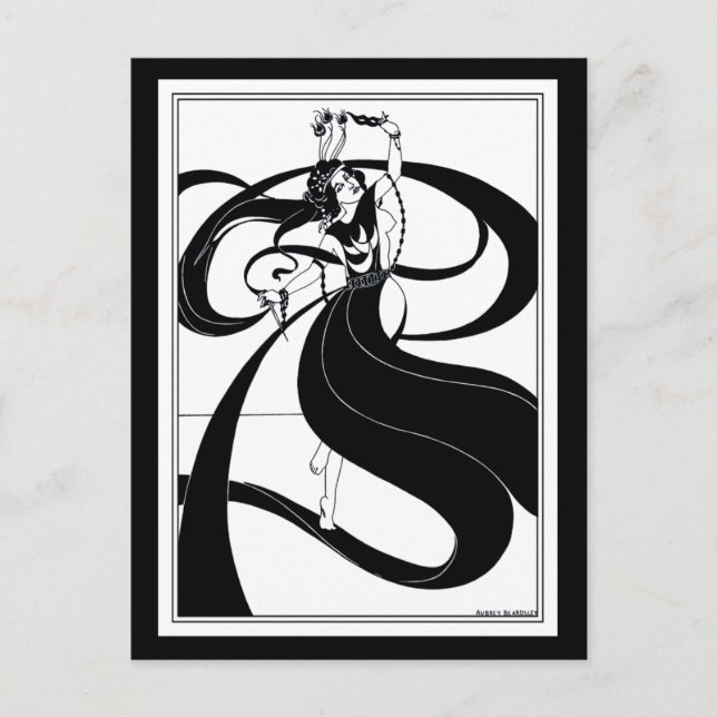 Postcard:  Beardsley Illustration Postcard (Front)