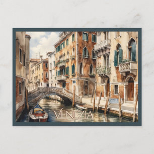POSTCARD Beautiful Watercolor of Venice Travel