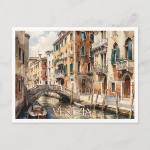 POSTCARD Beautiful Watercolor of Venice Travel