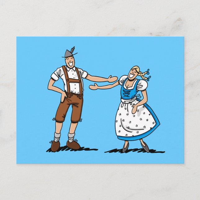 Postcard BEER FESTIVAL Couple Love (Front)