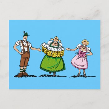 Postcard Beer Festival Welcome Waitress Beer Stein by frankramspott at Zazzle