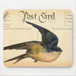 Postcard Bird Digital Art Mouse Pad