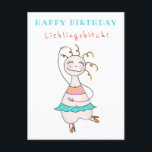 Postcard Birthday Happy Birthday favorite bitch<br><div class="desc">Your girlfriend's birthday? Preferred space: fridge</div>