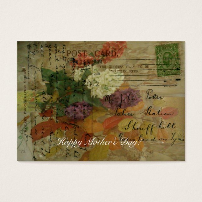 Postcard Blooms Gift Tag (Front)