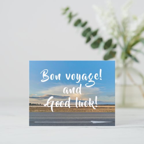 Postcard Bon voyageand Good luck