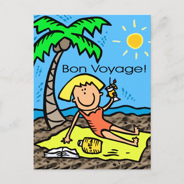 Postcard: Bon Voyage Postcard (Front)