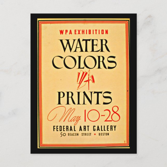 Postcard-Boston WPA Posters-12 Postcard (Front)