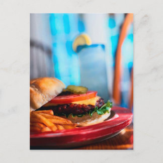 POSTCARD BURGER AND FRIES