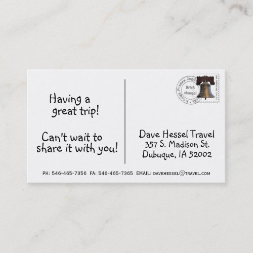 Postcard Business Card