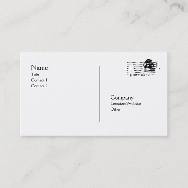 Postcard Business Card (Front)