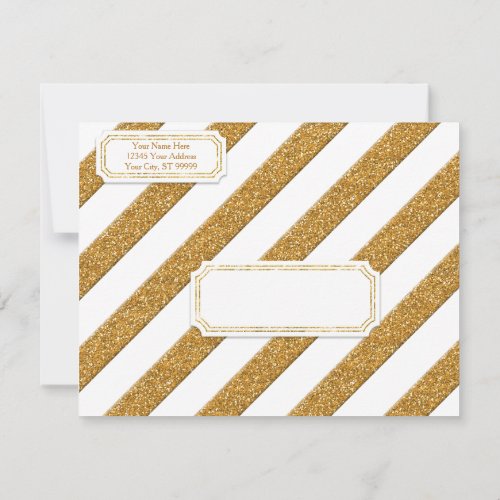 Postcard Calligraphy Script Forever in Love Gold