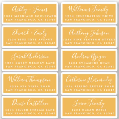 Postcard Calligraphy Wedding Guest Address Labels